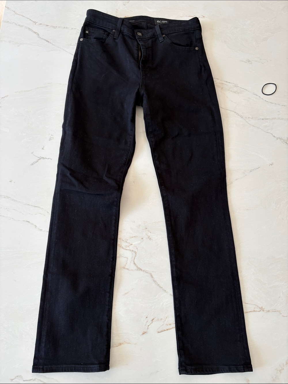 AG Adriano Goldschmied Women’s Skinny Jeans - Black high rise slim straight